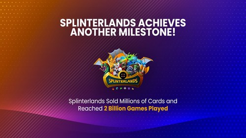 Splinterlands surpasses 2B games played.