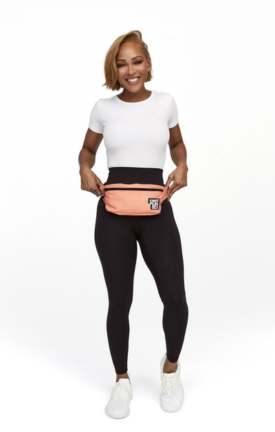 Actor, director and activist Meagan Good is wearing a peach fanny pack as part of the& Spot Her® campaign. The fanny pack serves as an awareness symbol to help spotlight endometrial cancer and raise awareness about the disease. When worn across the hips, a fanny pack helps to highlight the area in question – the uterus, and the location of gynecologic symptoms people with endometrial cancer typically experience.