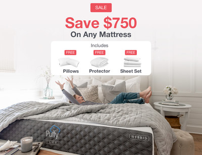 Puffy lux deals mattress sale