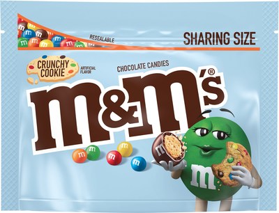 The new M&M’S Crunchy Cookie - featuring a crunchy center, covered in delicious milk chocolate and wrapped in a colorful, candy shell – is now available nationwide
