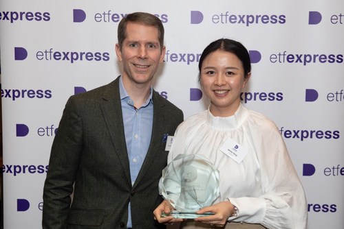 Scott Schucht and Jennie Yang of CoinShares. Winner of the Best Bitcoin Issuer of the Year at the ETF Express Awards.