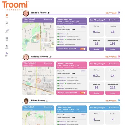 Troomi Wireless™, the smarter safe phone designed specifically for kids as a safe introduction to phones, texting, the Internet, and apps, today introduced the convenience of Remote Text Monitoring through the brand’s premiere KidSmart OS® operating system..