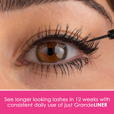 See longer looking lashes over time with constistant GrandeLINER use.