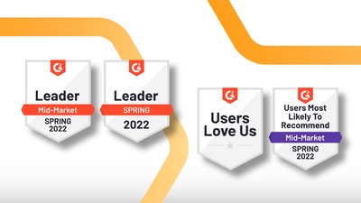 Impartner receives G2 badges: Leader in Partner Management; Mid-Market Leader in Partner Management; and Users Most Likely to Recommend for Mid-Market.