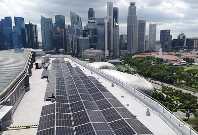 210 solar panels were recently installed at PARKROYAL COLLECTION Marina Bay, Singapore