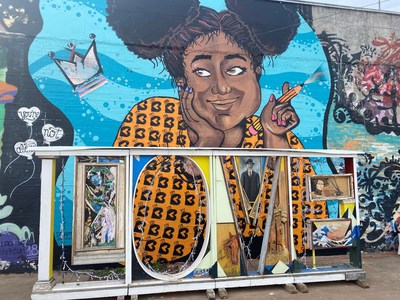 This new mural at Charlottesville's Ix Art Park commemorates the national launch of Discover Black Cville, a community-led initiative that helps tell modern, historically accurate, and inclusive Black stories in Charlottesville and Albemarle County, Virginia, while also promoting Black-owned businesses and attractions.
