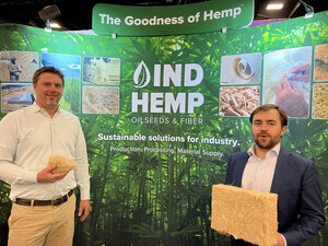 IND HEMP and Hempitecture announce supply partnership for domestically produced hemp fiber nonwoven insulation.