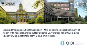 Applied Pharmaceutical Innovation (API) announces establishment of team with researchers from Nova Scotia Universities for antiviral drug discovery against SARS-CoV-2 and RNA viruses