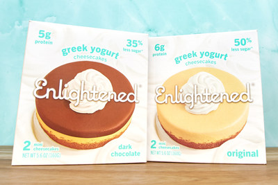 Enlightened expands its portfolio of frozen mini Cheesecakes with the launch of Greek Yogurt Cheesecakes, furthering the brand’s mission to create craveable desserts with better nutrition.