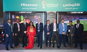 Le Hisense L9G Laser TV est dévoilé lors du tirage au sort de la finale de la Coupe du Monde, la campagne marketing #PerfectMatch sur le thème de la Coupe du Monde est officiellement lancée.
