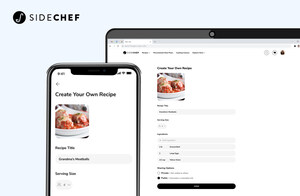 SIDECHEF ADDS 'CREATE YOUR OWN' SHOPPABLE RECIPE FEATURE FOR USERS TO UPLOAD, SHARE, AND SHOP IN A CLICK