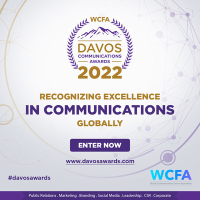 The 2022 Davos Communications Awards Extend Deadline Until April 15, 2022 - Apply on www.davosawards.com (PRNewsfoto/World Communications Forum Association)