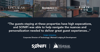 When Mainsail Lodging & Development was looking for a technology partner for three of its new-build hotels opening within a few months of each other, they found the solutions, services and end-to-end support they needed from one provider: SONIFI Solutions.