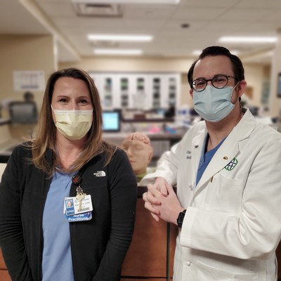 Texas Health Fort Worth’s Neurotrauma Program leader Shannon Carey, D.N.P., ACNP-BC, CNRN, and Christopher Shank, M.D., Neurotrauma Program medical director, served as point leads for Texas Health Fort Worth’s most recent and nationally recognized achievement.