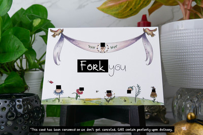 Explicit Contents "F**K YOU" Anonymous Greeting Card (Front, Censored)