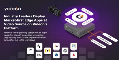 Leading video technology companies launch market-first edge apps on Videon's platform.