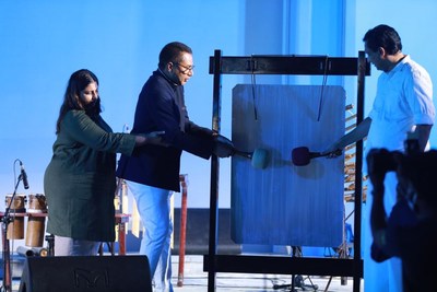 'Tulah' Integrated Clinical Wellness Resort at Chelembra being inaugurated by Tourism Minister P. A. Mohamed Riyas, Faizal Kottikollon (Chairman, KEF Holdings) and Shabana Faizal (Vice Chairperson, KEF Holdings) by striking the bamboo gong 'Tulah' Integrated Clinical Wellness Resort at Chelembra being inaugurated by Tourism Minister P. A. Mohamed Riyas, Faizal Kottikollon (Chairman, KEF Holdings) and Shabana Faizal (Vice Chairperson, KEF Holdings) by striking the bamboo gong