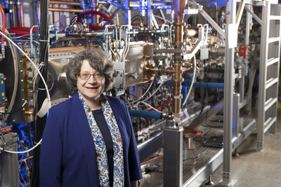 Prior to her appointment as the new Fermilab director, Lia Merminga served as the project director for Fermilab’s new particle accelerator called PIP-II. From 2018 to 2022, she oversaw the design and construction of this major DOE Office of High Energy Physics project, including the successful completion of a test accelerator (photo) based on PIP-II technology. Photo credit: Reidar Hahn.