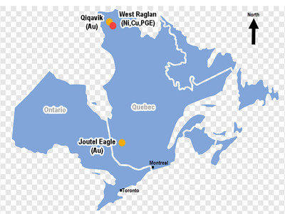 Figure 1: Location of Orford Exploration Projects 2022 (CNW Group/Orford Mining Corporation) Figure 1: Location of Orford Exploration Projects 2022 (CNW Group/Orford Mining Corporation)