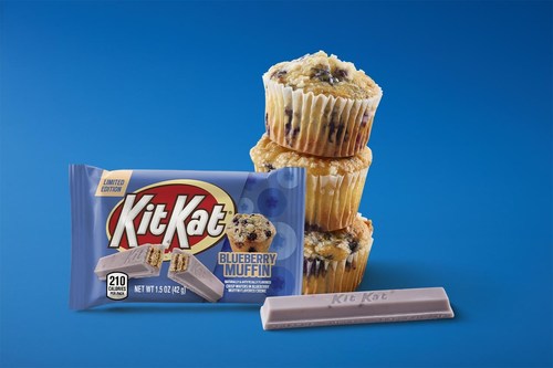 KIT KAT® Brand Unveils Their Newest Flavor – Blueberry Muffin – with Graham Cookie Pieces Folded Right In