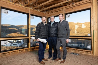 Co-owners of Boise Hunter Homes, Travis, Jim, and Cody Hunter, stand in one of their company's newest model homes.