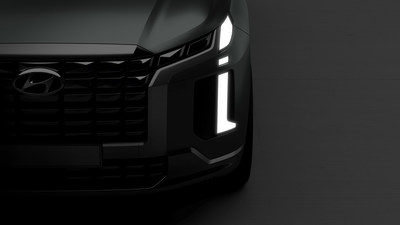 The 2023 Hyundai Palisade teaser image reveals key design elements, April 6, 2022.