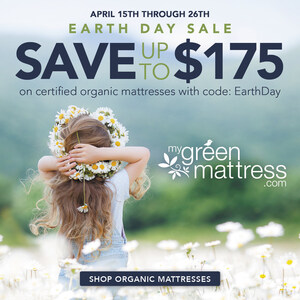 My Green Mattress Announces Partnership with 1% For The Planet and Celebrates Earth Day with Savings up to $175 on Sustainable, Certified Organic Mattresses April 15th- 26th