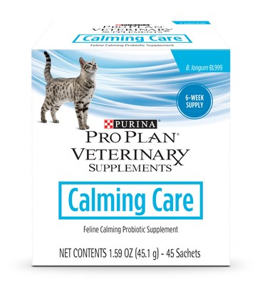 Purina Pro Plan Veterinary Supplements has announced that Calming Care, its #1 veterinarian-recommended probiotic brand for supporting calm behavior in dogs, is now available for cats.