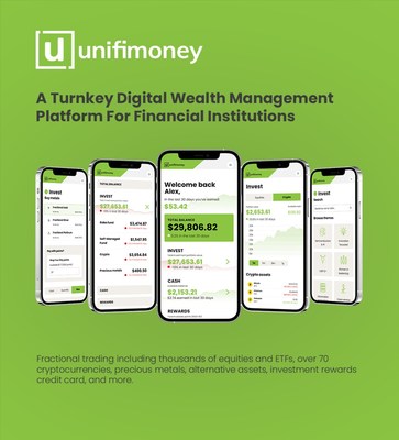 Unifimoney is a multi asset digital wealth management platform for Community Banks and Credit Unions
