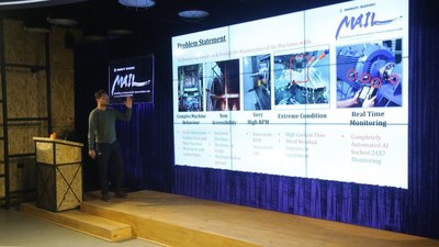 Prashant Verma – Co-founder & Product Head Nanoprecise Sci Corp, presenting the findings of the pilot to Maruti Suzuki Team