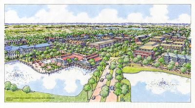 Artist concept rendering for the new affordable housing development in southwest Orange County, Florida, to be set on nearly 80 acres of land earmarked by Walt Disney World Resort. (Disney)