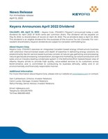 News Release April 2022 Dividend Final (CNW Group/Keyera Corp.)