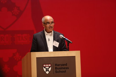 Harvard Business School Dean Srikant Datar addresses the audience. Photo Credit: Susan Young.