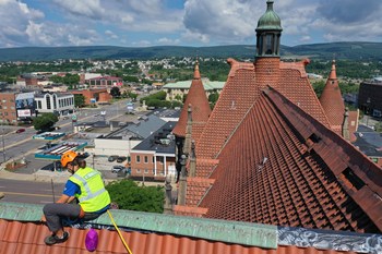 Tile Roof Repair at Finch Towers - Scranton, Pennsylvania