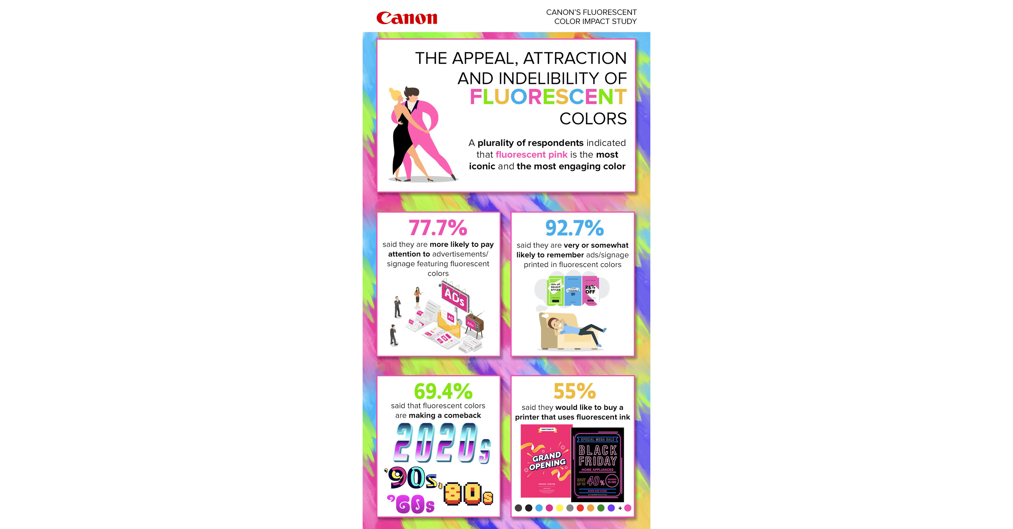 New Canon U.S.A. Shopper Survey Illustrates the Enchantment and Attraction of Fluorescent Colours