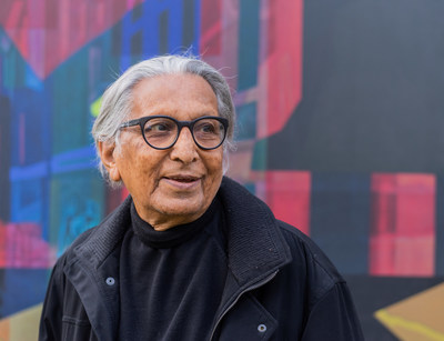 Balkrishna Doshi, renomado arquiteto internacional, urbanista, educador e ganhador do Prêmio Pritzker de Arquitetura. Pratik Gajjar.Image(c)Vastushilpa Foundation. (PRNewsfoto/Boston Architectural College)