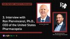 Rx-360 Patient Safety Podcast: Interview with USP CEO Ron Piervincenzi, Ph.D.