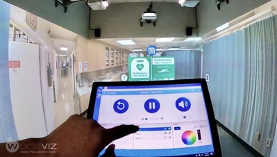 PRISM hospital training environment in action with tablet control interface