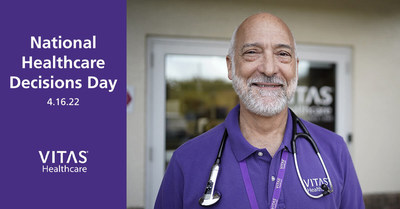 National Healthcare Decisions Day is April 16, 2022. VITAS Healthcare, the nation's leading provider of end-of-life care, is dedicated to increasing awareness around the importance of advance care planning and empowering clinicians to lead conversations with patients and their families.