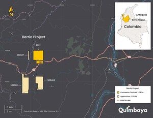 Quimbaya Gold Inc. Increases its Footprint in Antioquia