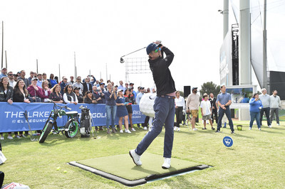 Topgolf CEO Artie Starrs takes ceremonial tee shot at The Lakes at El Segundo Golf Course with proceeds benefiting the Make-A-Wish® Foundation’s Los Angeles chapter on Monday, April 11, 2022. (Jordan Strauss/AP Images for Topgolf)