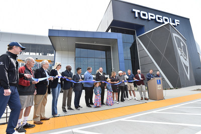 Topgolf hosted a ribbon cutting on Monday, April 11, 2022 in El Segundo to celebrate the upcoming opening of the venue on Friday, April 15. (Jordan Strauss/AP Images for Topgolf)