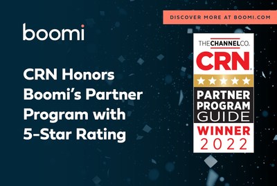 CRN Honors Boomi's Partner Program with 5-Star Rating CRN Honors Boomi's Partner Program with 5-Star Rating
