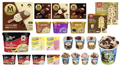 Unilever Canada dévoile sa plus vaste sélection de desserts glacés à ce jour