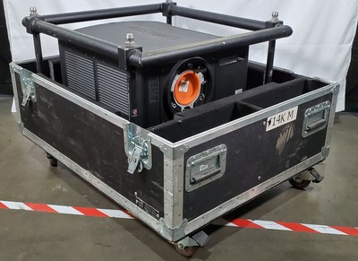 Projectors up for bid in the April 26 online auction include this Christie event projector..