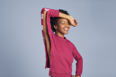 Slick Chicks Accessible Crew Neck sweatshirt with fully open sleeves to help ease self-dressing.