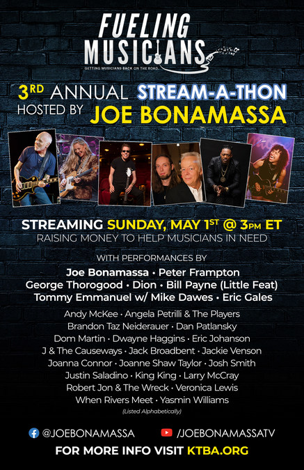 Blues Rock Star Joe Bonamassa Continues To Support Musicians In Need With Third Annual Stream-A-Thon Event For Fueling Musicians Program - Vimarsana News