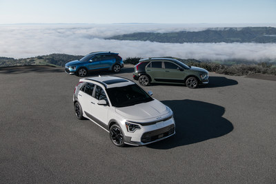  Designed for a sustainable future, the all-new 2023 Kia Niro debuts in three variants – hybrid (HEV), plug-in hybrid (PHEV) and all-electric (EV).#KiaNiro #NYIAS