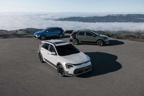 Designed for a sustainable future, the all-new 2023 Kia Niro debuts in three variants - hybrid (HEV), plug-in hybrid (PHEV) and all-electric (EV).  #KiaNiro #NYIAS