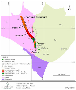 SILVERTON METALS INTERSECTS SILVER MINERALIZATION INCLUDING 438 g/t Ag OVER 0.95M AND REPORTS DRILL RESULTS FROM PEÑASCO QUEMADO, SONORA, MEXICO